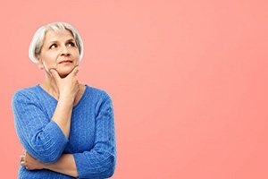 Lady ponders something