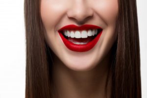 woman's straight, white teeth